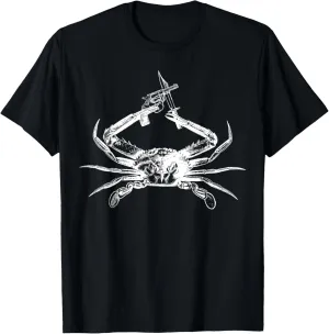 Stabo Crabo   Blammo - Gangsta Crab Knife & Gun Meme Shirt T-Shirt