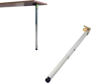 Stainless Steel Folding Table Legs - Adjustable Height, Metal Legs for Campervan & Wall Mounted Dining Table (Size: 90cm/35.4in)