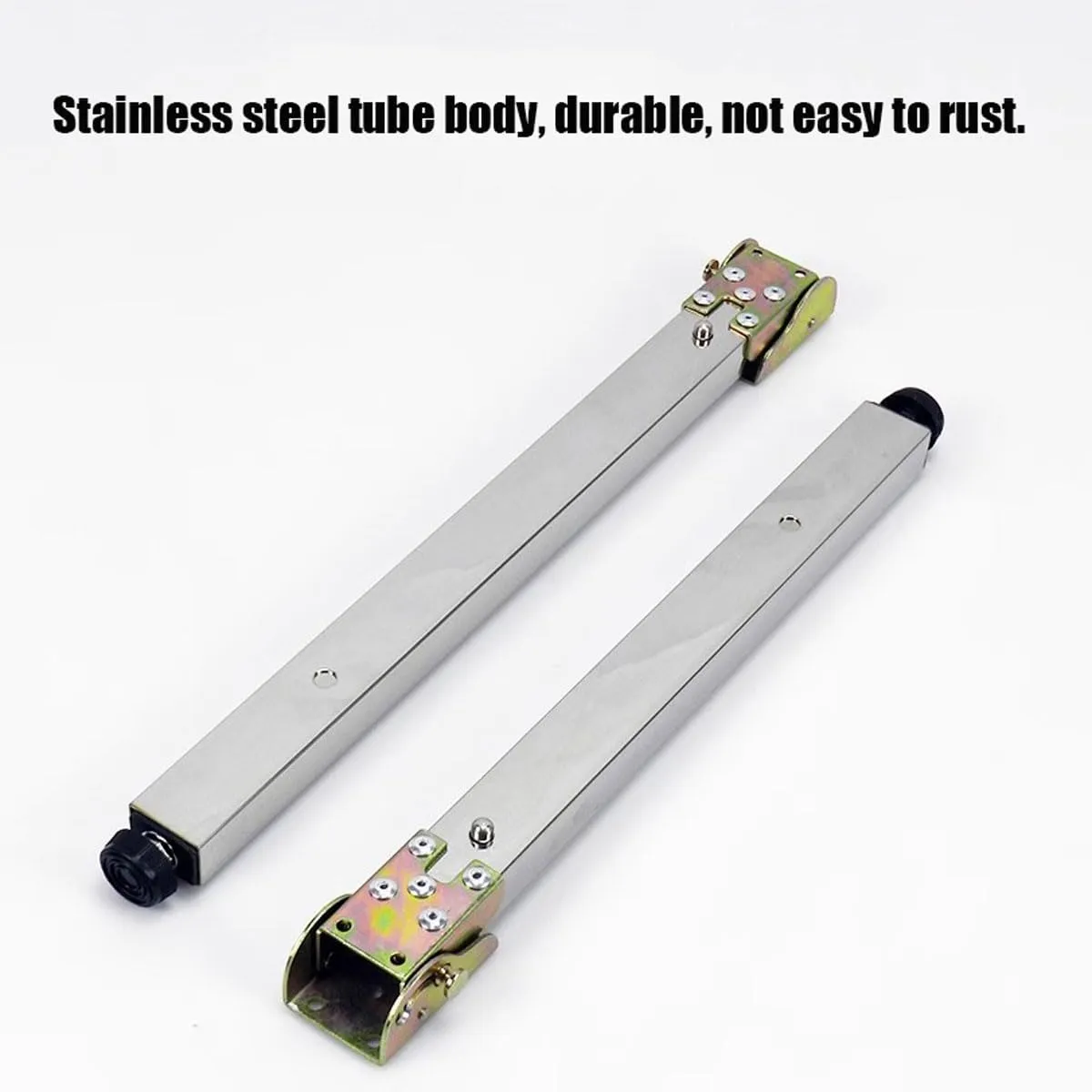 Stainless Steel Folding Table Legs - Adjustable Height, Metal Legs for Campervan & Wall Mounted Dining Table (Size: 90cm/35.4in)