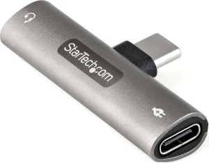 StarTech.com USB C Audio & Charge Adapter - USB-C Audio Adapter w/ 3.5mm TRRS Headphone/Headset Jack and 60W USB Type-C Power Delivery Pass-through Charger - For USB-C Phone/Tablet/Laptop (CDP235APDM)