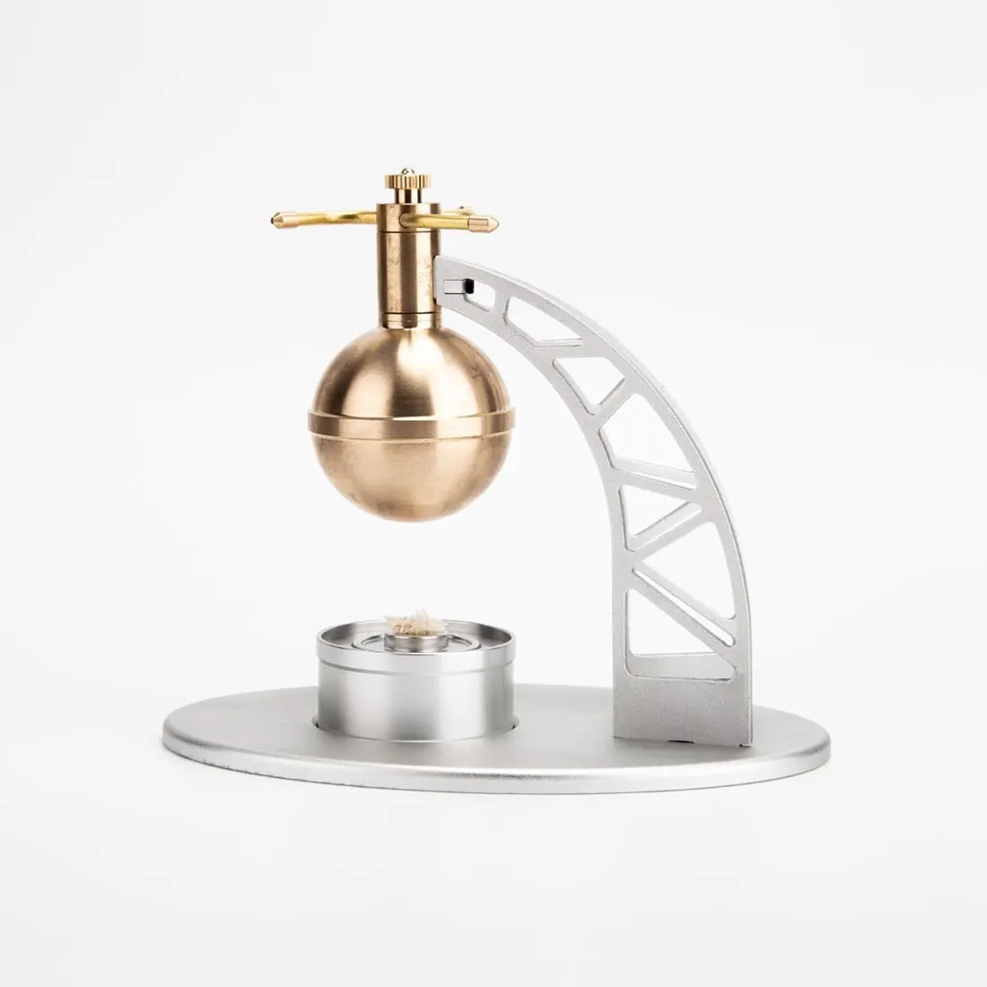 steam Engine Model kit, Heros Engine Bladeless Radial Steam Ball Model Kit-Build Your Own Engine, Science Education Kit Birthday Gift - Sliver