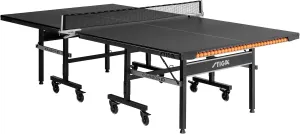 STIGA Carbon 18 Table Tennis Table – 18mm Playfield - QuickPlay Assembly - Integrated Ball Storage - Tournament-Grade Net - Playback Mode