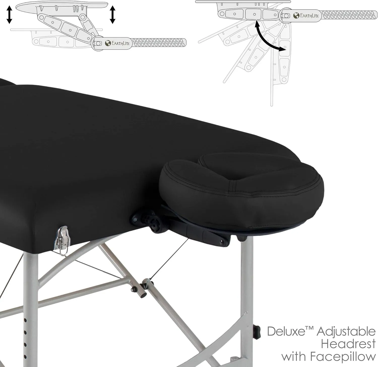 STRONGLITE Portable Massage Table Package VERSALITE - Professional, Lightweight Aluminum, Incl. Deluxe Adjustable Headrest & FacePillow