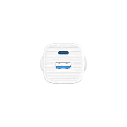 Stuffcool Nuevo 25W Super Small Dual Port PD PPS GaN Charger Supports Samsung Super Fast Charging, S24 Ultra,S23/S23 fe/S21 fe, and Charges iPhones & Pixels 50% in 30 mins