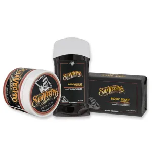 Suavecito Pomade Signature Scent Essentials Bundle: Hair Styling Pomade, Aluminum Free Deodorant, Moisturizing Body Soap