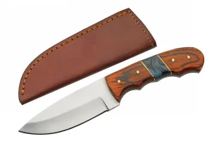 SZCO Supplies 203462 Resin/Wood Handled Burnt Orange Outdoor Camping/Hunting Knife with Sheath, 8" Length