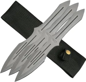 SZCO Supplies Professional 3 Piece Throwing Knife Set with Nylon Sheath