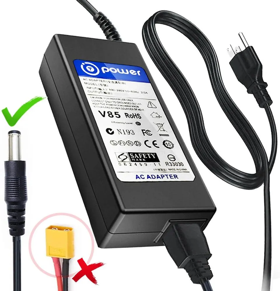 T-Power Ac Dc Adapter for Turnigy Accucel 6 Lipo A123 NiMH NiCd 50w 6a - Replacement Switching Power Supply Cord Charger Wall Plug Spare