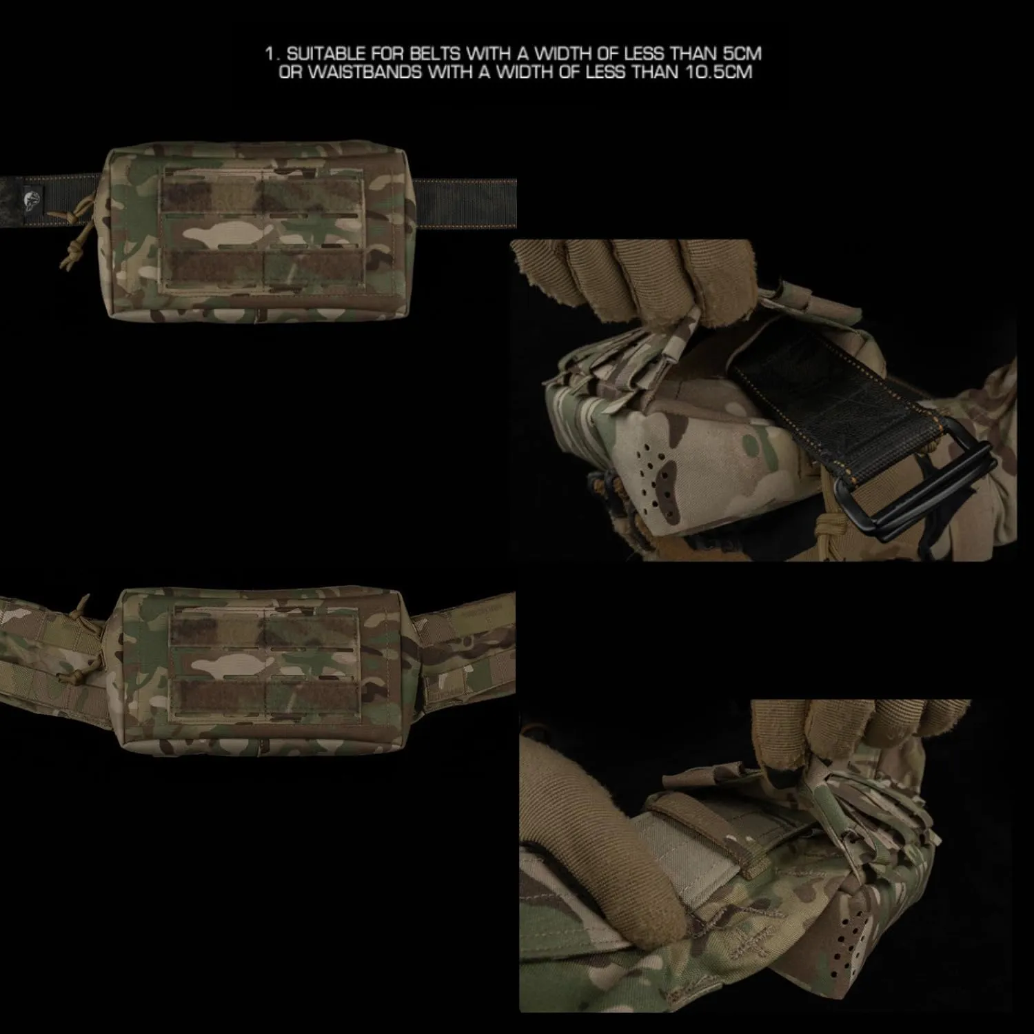 Tactical MOLLE GP Utility Pouch,Multifunctional Nylon Bag, Multi-Color EDC Organizer Trauma Kit Bag for Duty Belt and Vest(9x2x5)
