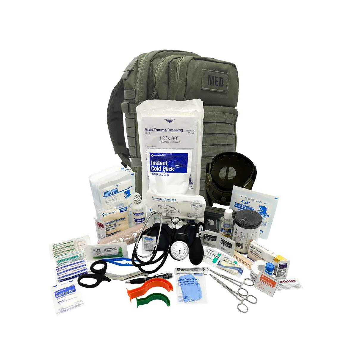 Tactical Trauma First Aid Backpack - Olive Drab