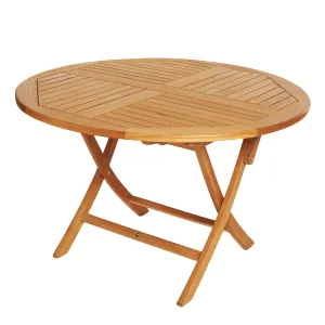 Teak Folding Classic Dining Table - Round 40" (100 cm)