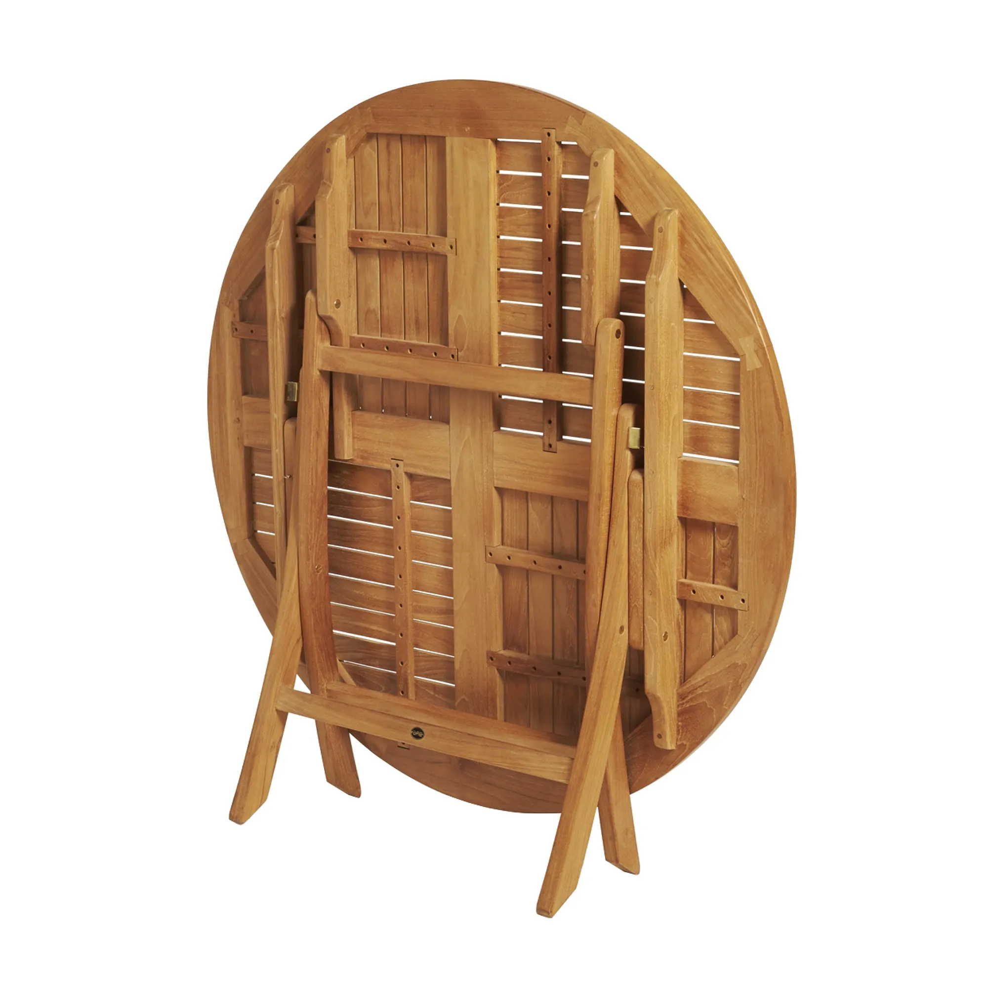 Teak Folding Classic Dining Table - Round 40" (100 cm)