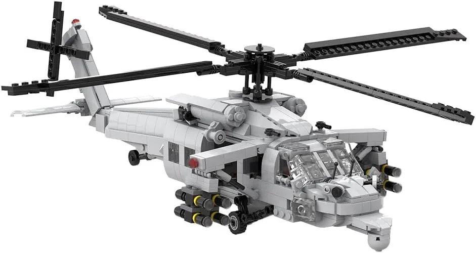 Technic Seahawk MH-60s Helicopter Building Kit, Military Series Building Blocks Set, Compatible with Military (1110PCS)