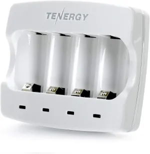 Tenergy Fast Charger ONLY for Arlo Certified Tenergy 3.7V 650mAh RCR123A Li-ion Rechargeable Battery, CE and FCC Certified