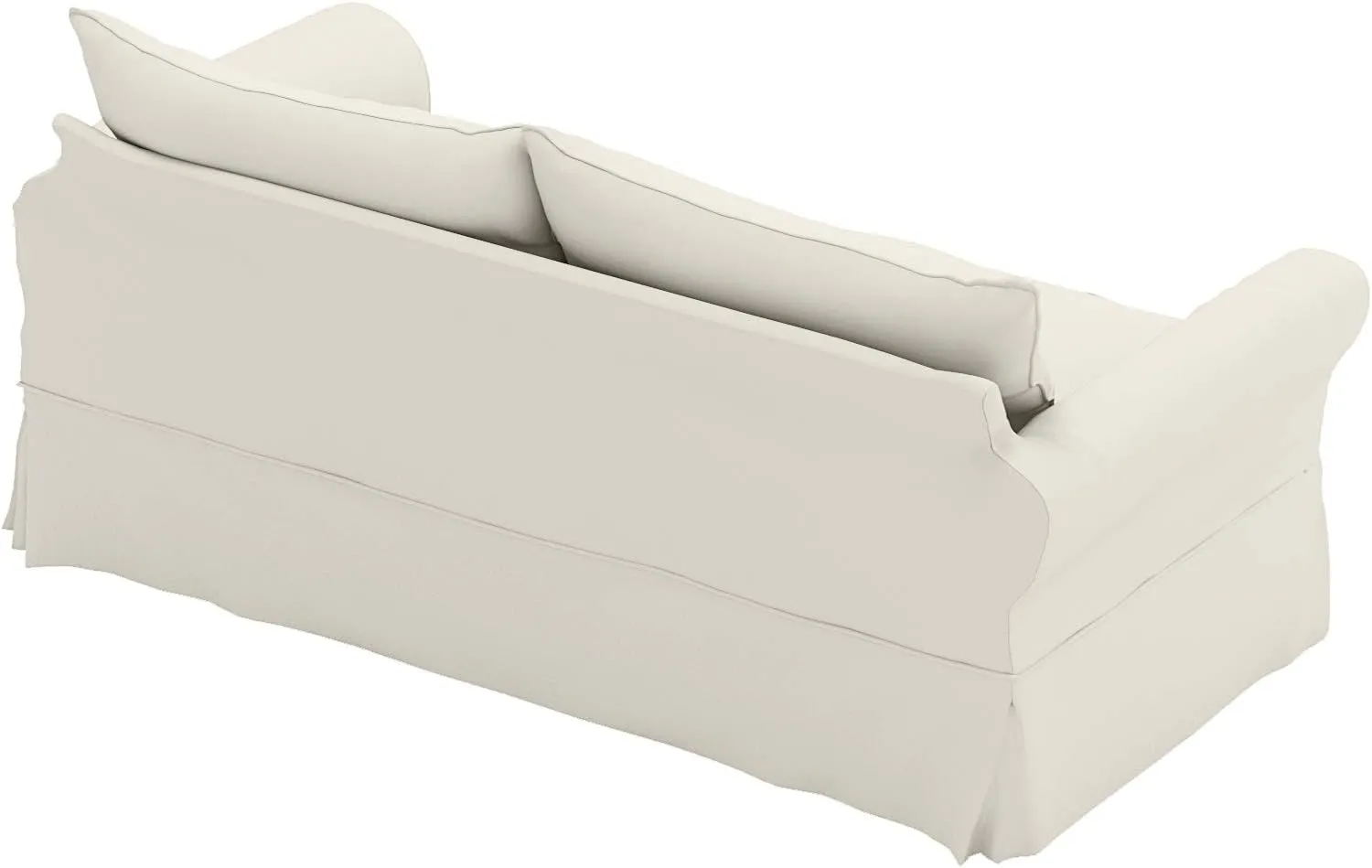 The Cotton Sofa Cover (Width: 81-85”, Not 92”) Fits Pottery Barn PB Comfort Roll ARM Sofa (Not Grand Sofa). A Durable Slipcover Replacement (Beige (Knife Edge))