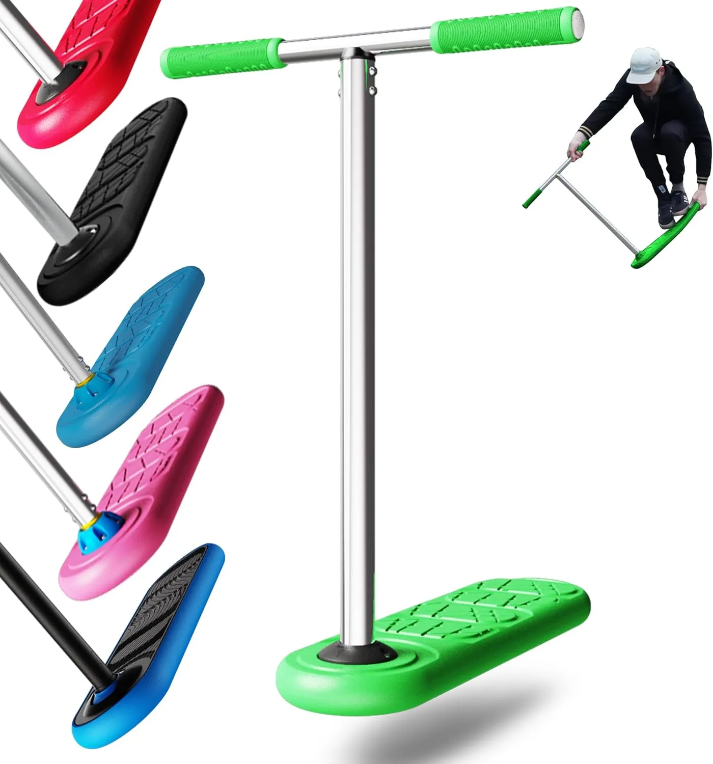 The Indo Trick Scooter - Stunt Scooter for Teens, Kids and Adults - Trampoline Scooter to Practice Pro Scooter Tricks - Indoors and Outdoors Scooter - Professionals and Beginners