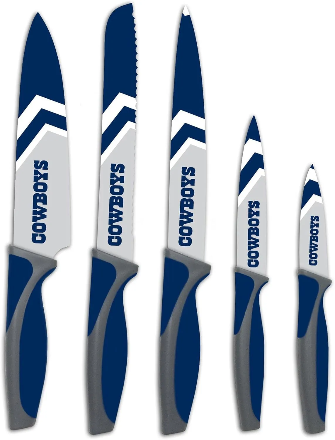 The Sports Vault NFL Dallas Cowboys 5-Piece Kitchen Knife Set