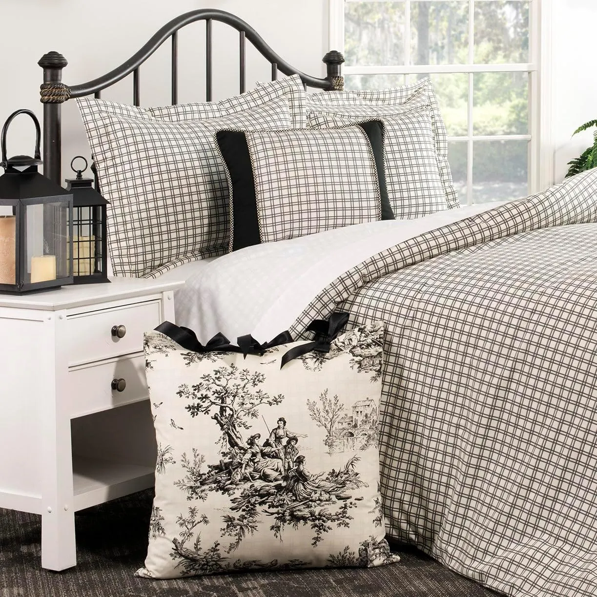 Thomasville At Home Bouvier Plaid Duvet Sets, King Duvet with Shams, (3)