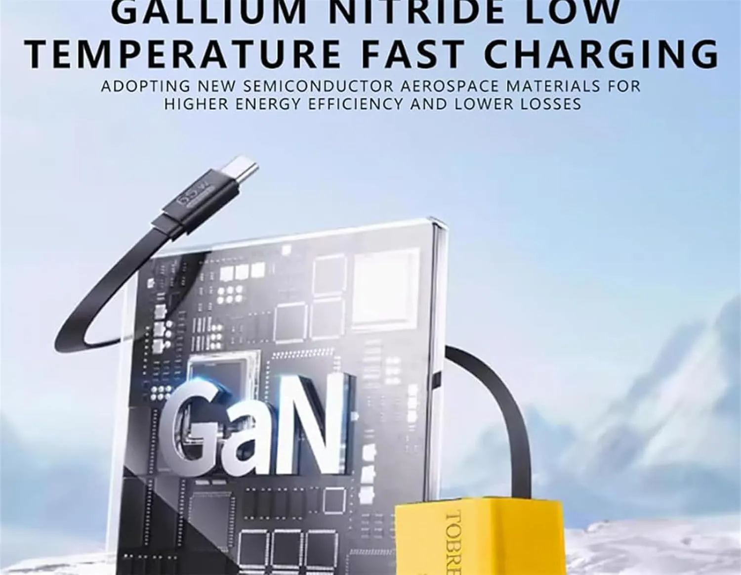 Tobre 3 in 1 Charger 80 Watt, 3 in 1 Gan Charger, Scalable 80w Max Fast Charger Module with Type-C Cable and 2 USB Ports, Retractable 80w Max All in One Charge for Phone, Laptops (Yellow)