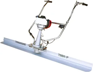 Tomahawk 1.6 HP Honda Gas Vibrating Concrete Power Screed Motor with 4ft Aluminum Magnesium Board Straight Edge Bar Set and 360° Handles with GX35 Honda Engine