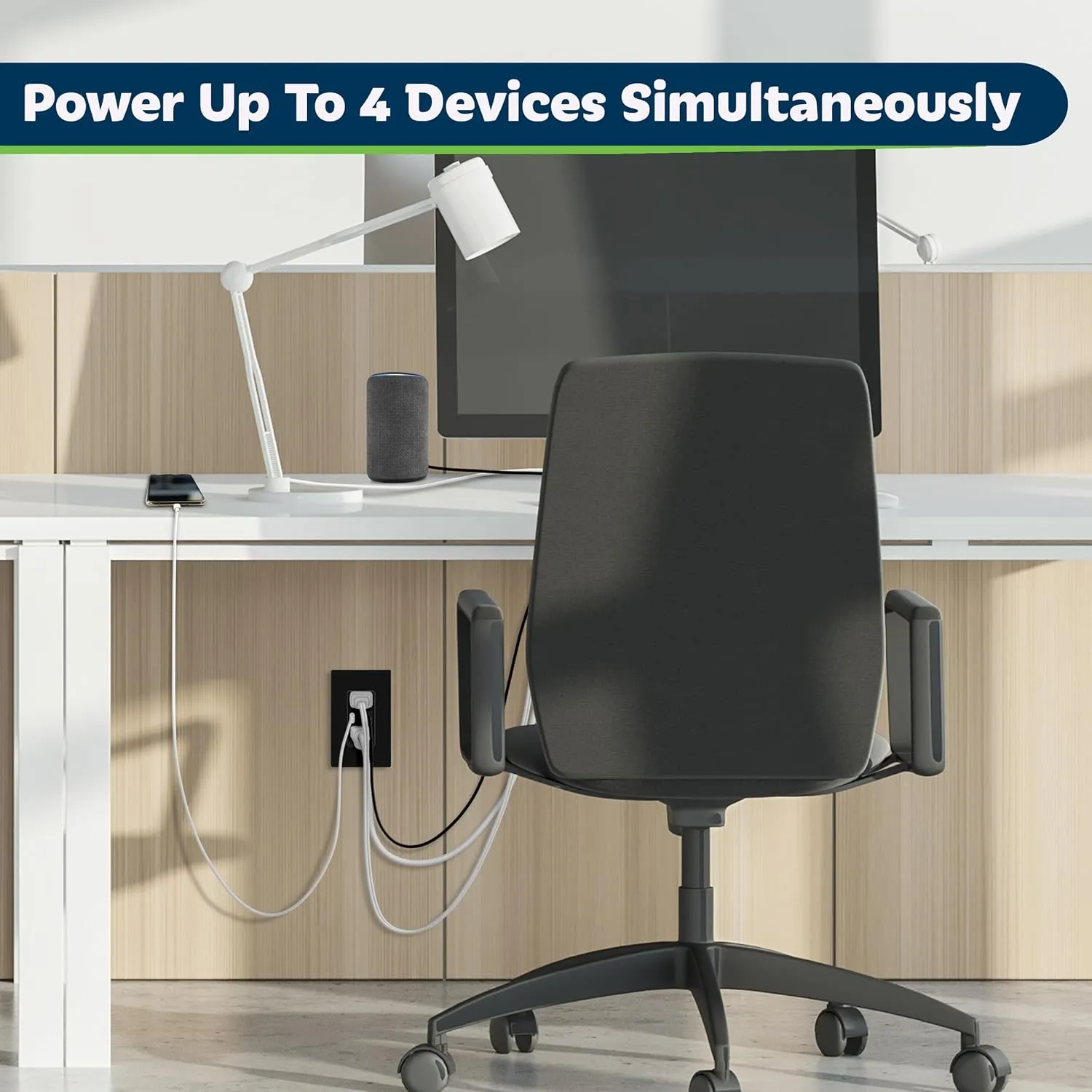 TOPGREENER 2-Port USB Outlet, Type C USB Wall Charger Outlet, 20 Amp TR Receptacle Plug, Charging Power Outlet with USB Ports, Wall Plate Included, TU22036AC-BK-2PCS, Black, 2 Pack