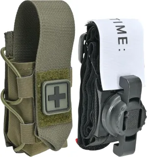Tourniquet Pouch with Molle Clip,SABADO Tourniquet Holder Removeable Flap Cover,TQ Pouch for Duty Belt and Tactical Vest
