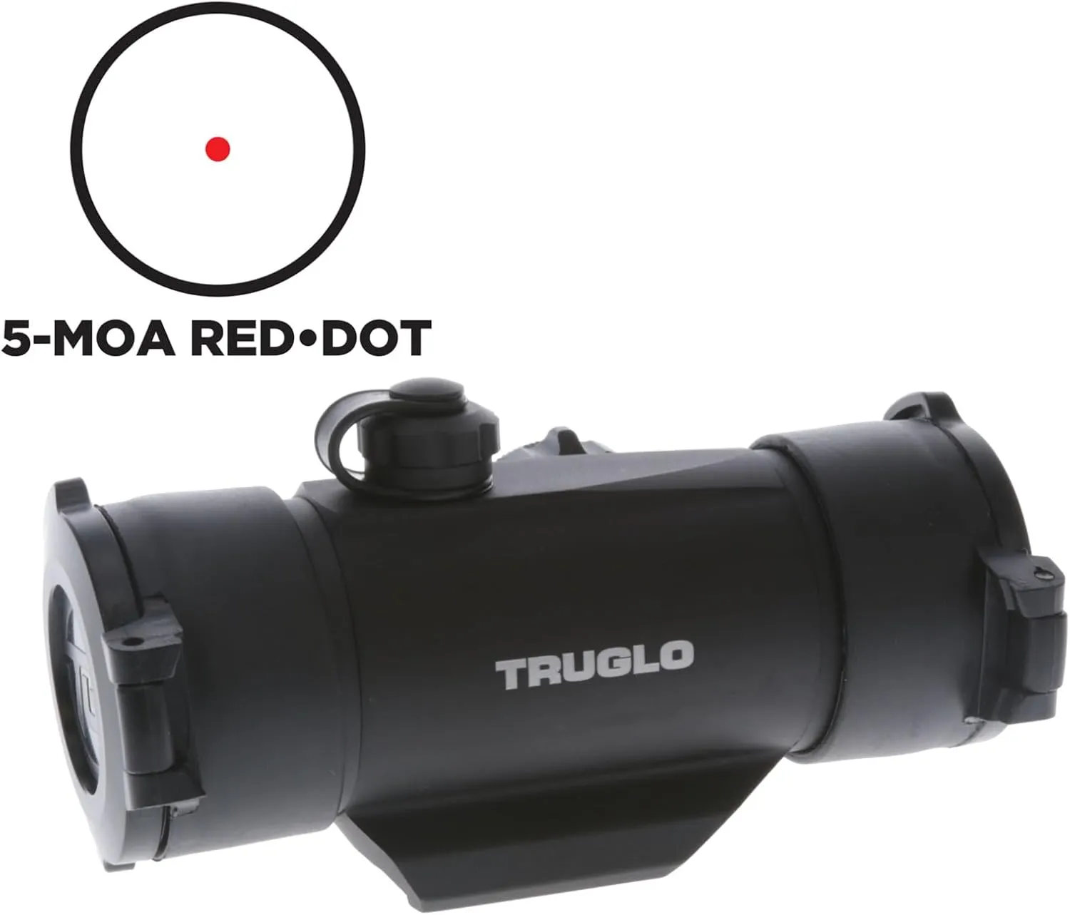 Truglo Traditional 1x30mm 5-MOA Hunting Durable Lightweight Waterproof Fogproof Shock Resistant Adjustable Aluminum Red-Dot Sight
