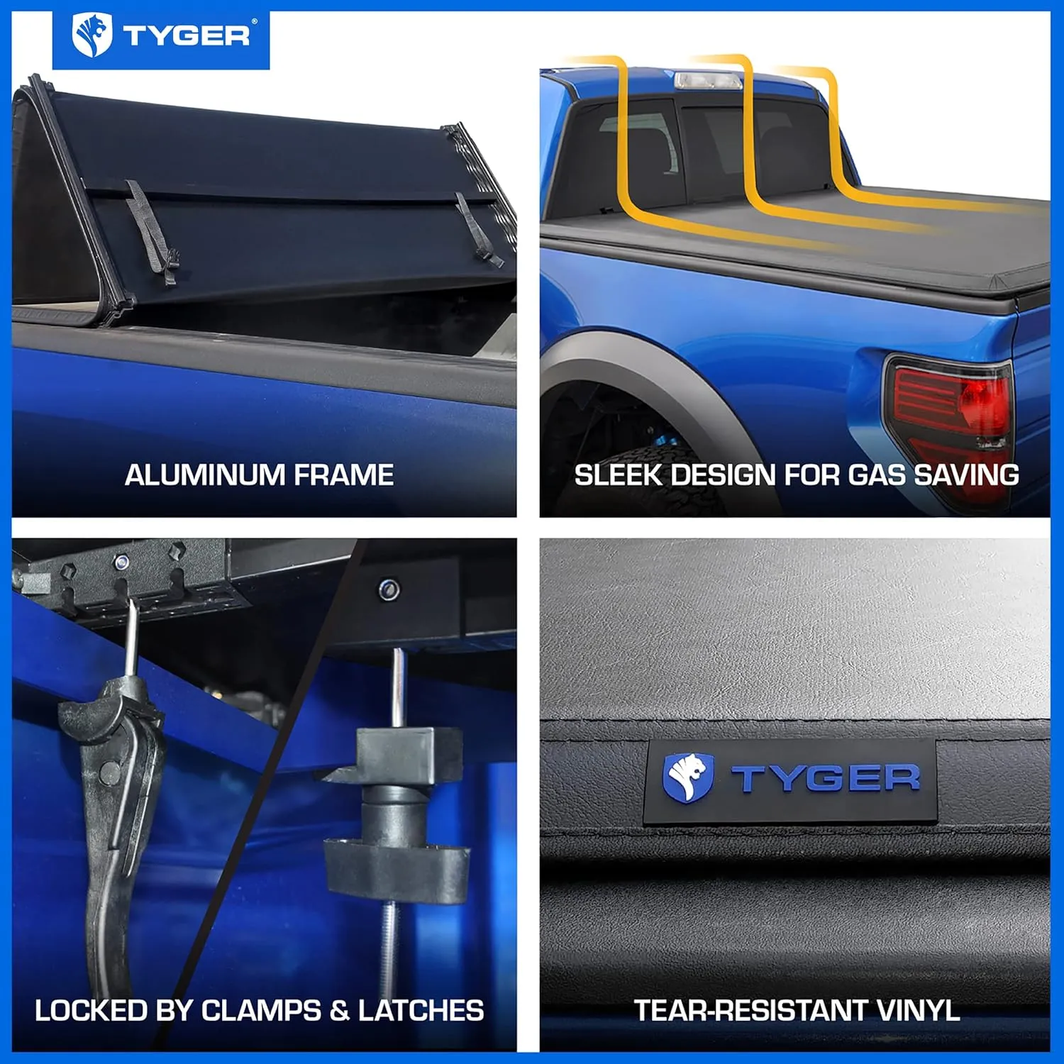 Tyger Auto T3 Soft Tri-fold Truck Bed Tonneau Cover Compatible with 2019-2025 Chevy Silverado GMC Sierra 1500 (Not Fit 19 LD; 19-25 Classic) | 6'7" (79") Bed | TG-BC3C1054
