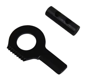 Type-III Firestarter 26x8mm Ferrocerium Toggle w/ Black Loop Serrated Striker/Knife for Paracord Projects