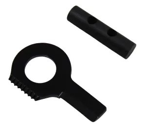 Type-III Firestarter Ferrocerium Toggle w/ Black Loop Serrated Striker/Knife for Paracord Projects