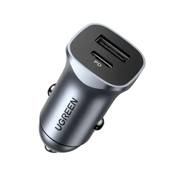 Ugreen Dual Port USB-C & USB-A Fast Car Charger 18W 30780