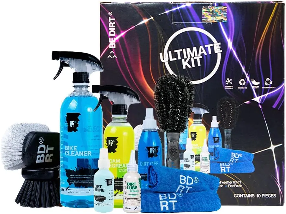 Ultimate Bike Washing Kit- The Most Complete Cleaning Kit, for your Bicycle or Motorcycle, Contains additives for bicycle care - Lube, Brushes, Degreaser, Detaillers and More! - Be Dirt