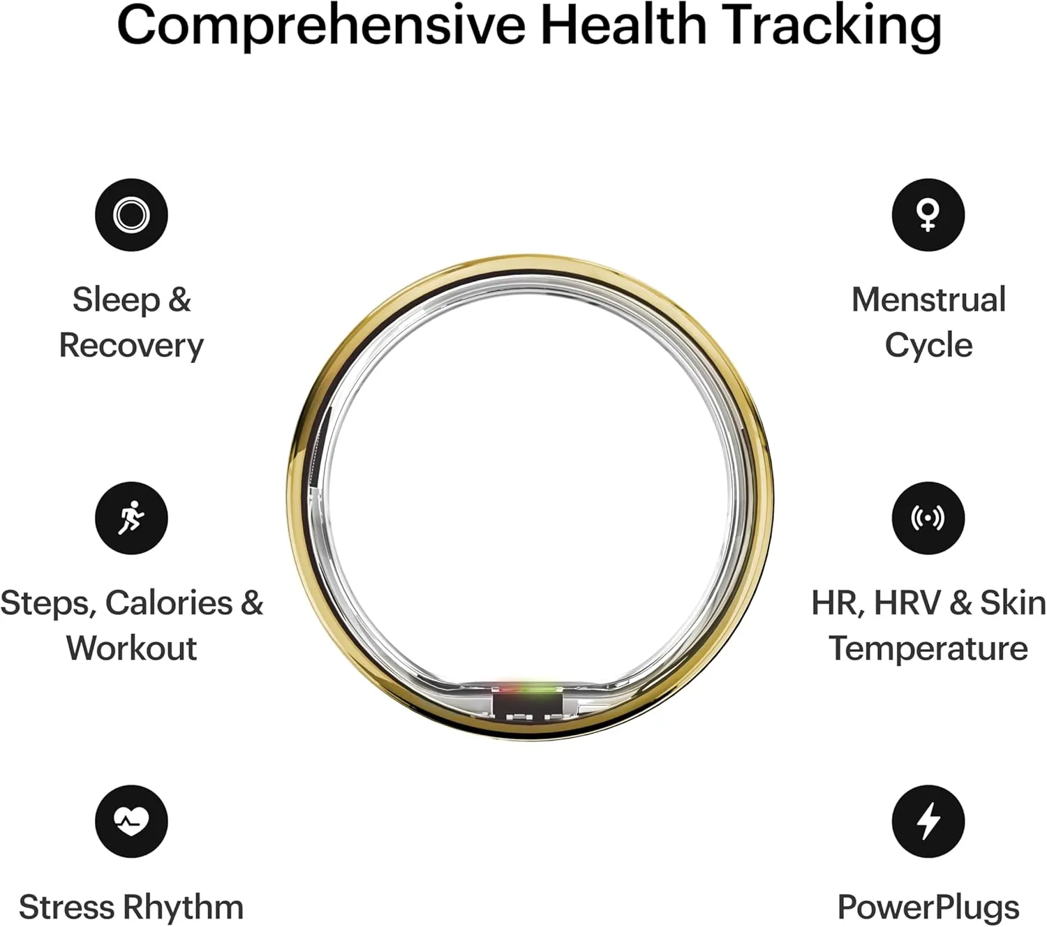 ULTRAHUMAN Ring AIR-Smart Ring Health Tracker, Size First Sizing Kit,Sleep Tracker,Smart Ring for Men/Women,Fitness Tracker (Made in India, Bionic Gold, 12)