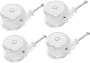 Universal Baby Walker Wheel Kit 4 Replacement Parts Plastic Casters Safe Versatile for Indoor/Outdoor Use