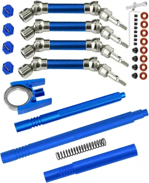 Upgrades Part for 1/10 Senton Granite 3s Blx & Mega 550,Vorteks 4x4 3S BLX,Drive Shaft CVD Axles & Aluminum Center Driveshaft High Speed Support & Center Slider Driveshaft,Navy Blue