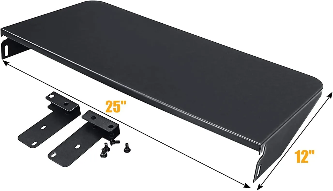Utheer Folding Shelf for Traeger Pro 22, Pro 575 and ironwood 650 Series Pellet Grill, Grill Accessories for Traeger Pellet Grills, BAC362 Front Folding Shelf, 25" L x 12" W, Black