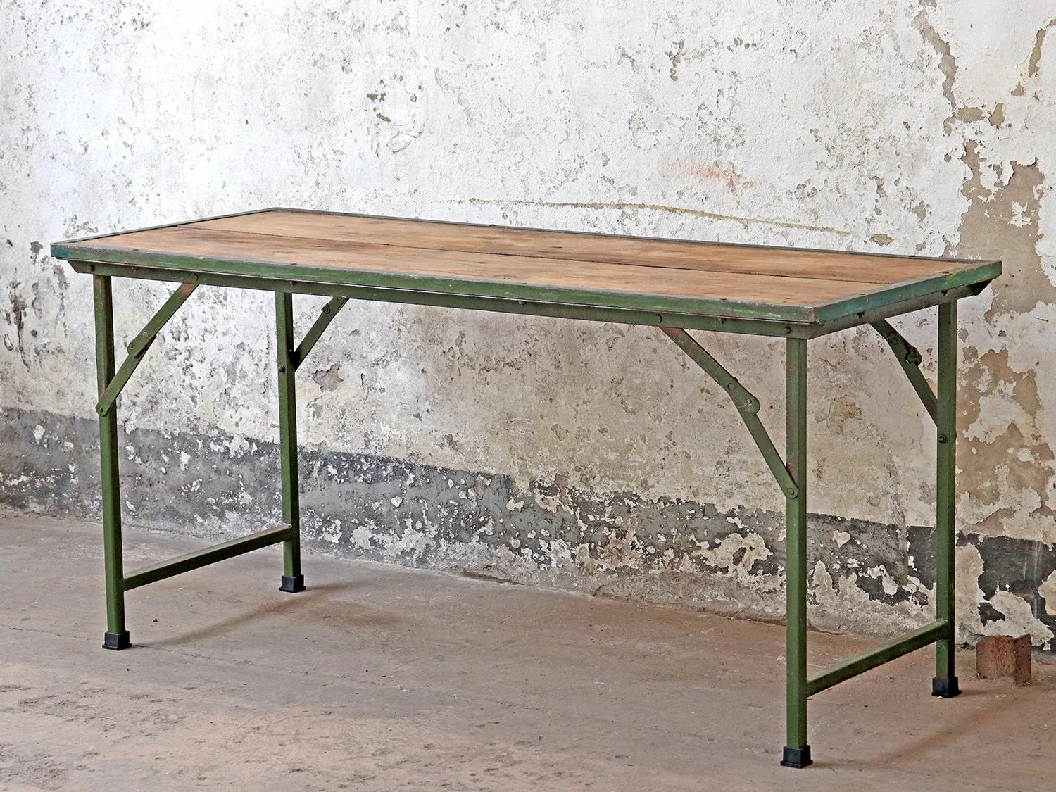 Vintage Folding Table - Green
