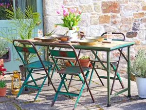 Vintage Folding Table - Green