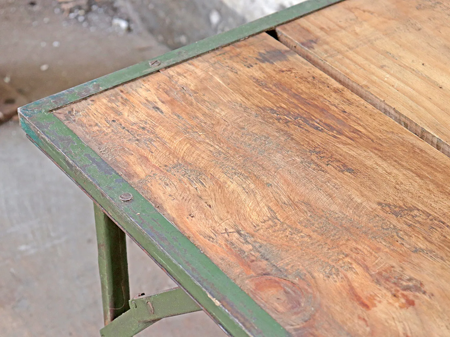 Vintage Folding Table - Green