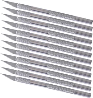 WA Portman Hobby Knife Set - 12pc High-Grade Craft Knife Set with #11 Premium Steel Hobby Blades - Precision Craft Blade