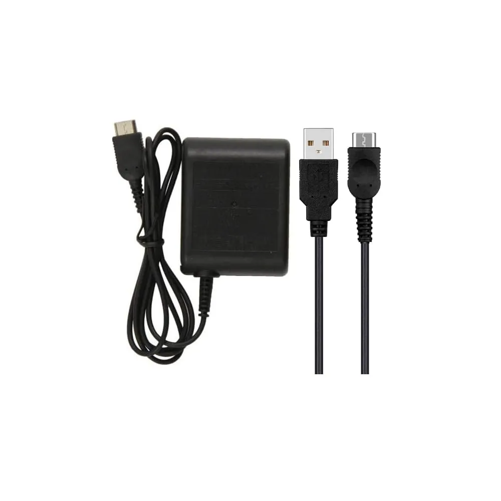 WICAREYO AC Adapter Power Supply Charger with USB Charger Cable for GBM GameBoy Micro