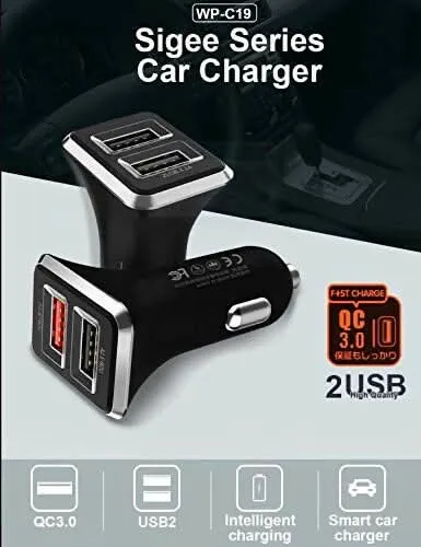 WK Car Charger WP-C19 (Black)