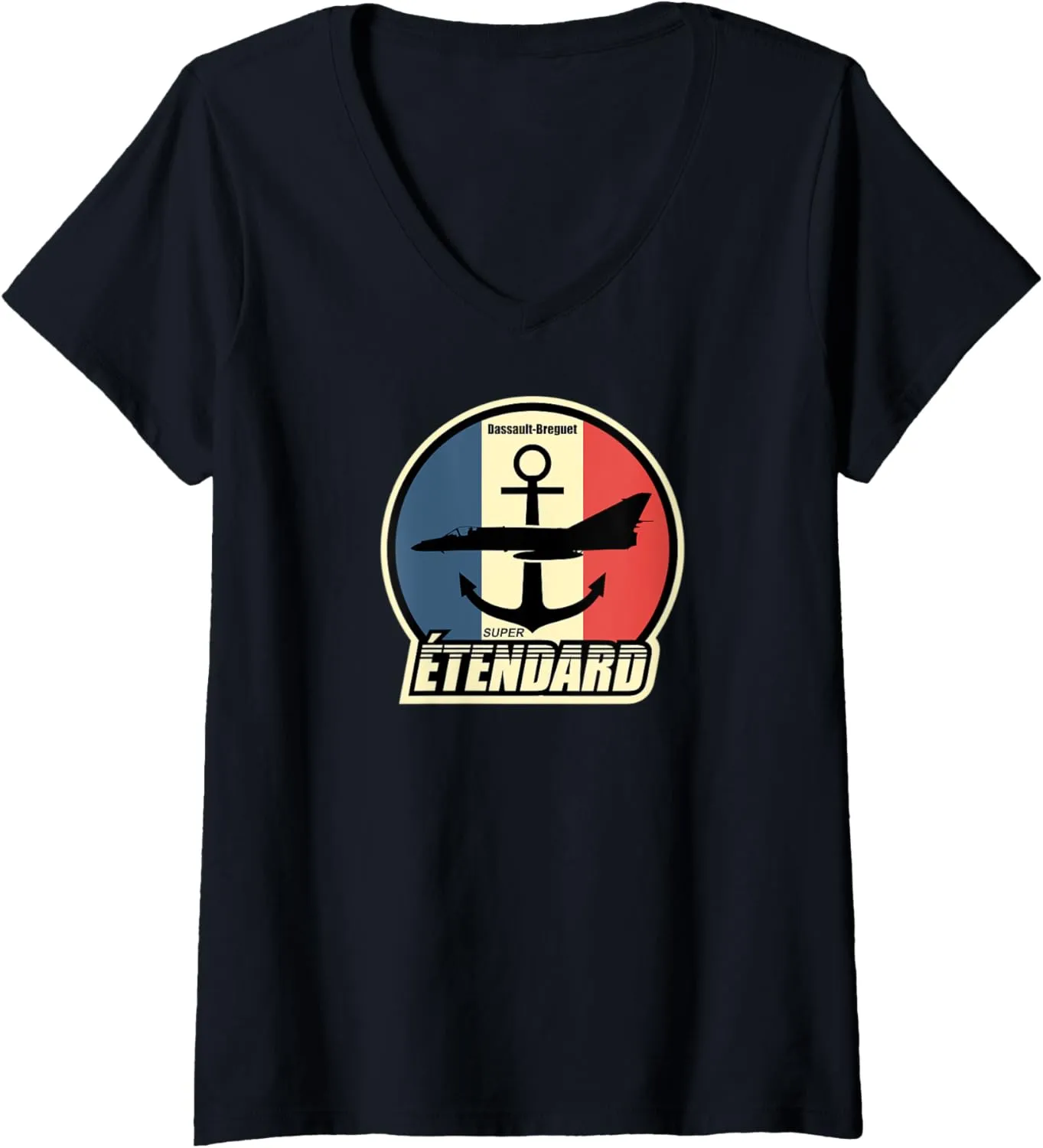 Womens Dassault-Breguet Super Étendard V-Neck T-Shirt