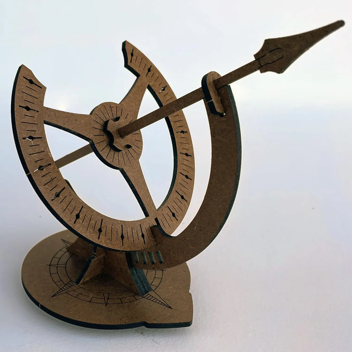 Wooden Sundial Kit - 10 Pack - Equatorial Sundial –Geography History and Light Curriculum Aid – snap Together Desk Sized Sundial – boy Toys – Science kit – STEM Toys – Educational Toy - Birthday Gift