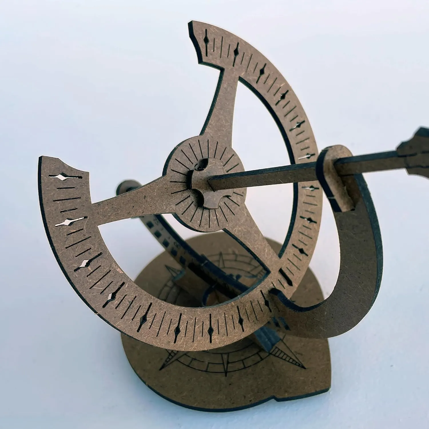 Wooden Sundial Kit - 10 Pack - Equatorial Sundial –Geography History and Light Curriculum Aid – snap Together Desk Sized Sundial – boy Toys – Science kit – STEM Toys – Educational Toy - Birthday Gift