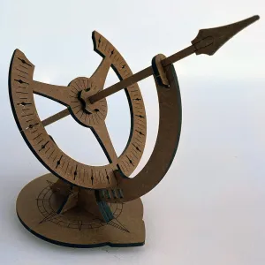 Wooden Sundial Kit - 10 Pack - Equatorial Sundial –Geography History and Light Curriculum Aid – snap Together Desk Sized Sundial – boy Toys – Science kit – STEM Toys – Educational Toy - Birthday Gift