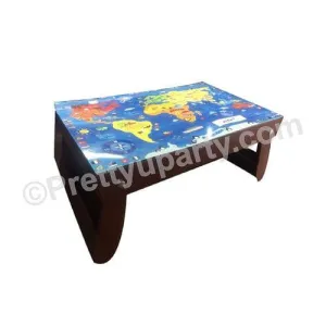 World Map Folding Bed Table
