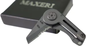 World's Smallest All Purpose Pocket Knife, Premium Heat-Treated Stainless Steel Blade, Micro Slim Minimalist Design, Ideal Every Day Carry (Serrated Blade)