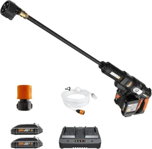 WORX 40V Power Share Hydroshot 2X20V Portable Power Cleaner (Batteries & Charger Included) - WG644 Black/Orange