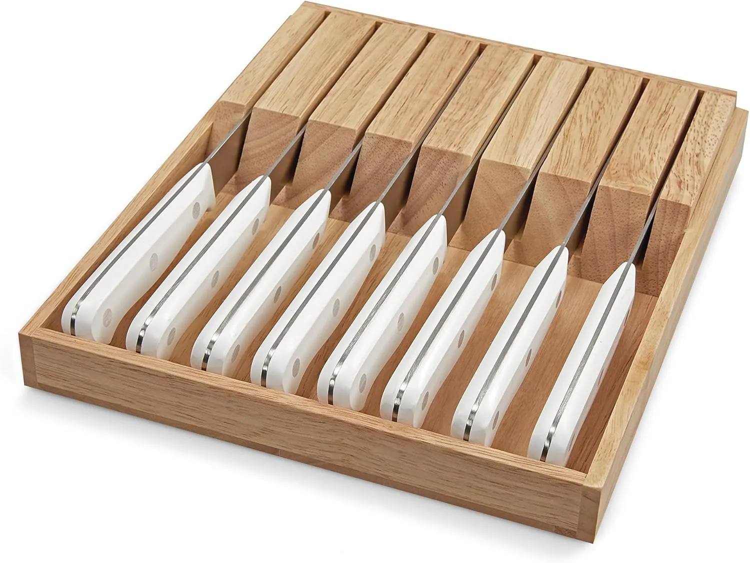 WÜSTHOF Gourmet White Nine Piece Steak Knife In-Drawer Set